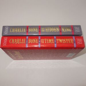 Lot of 2 Hardcover Books Charlie Bone and the Time Twister and The Hidden King